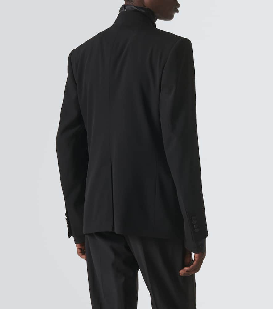 Wool-blend gabardine blazer