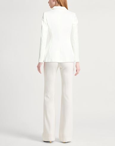 Woman Blazer Off white Size 6 Cotton, Polyamide, Elastane