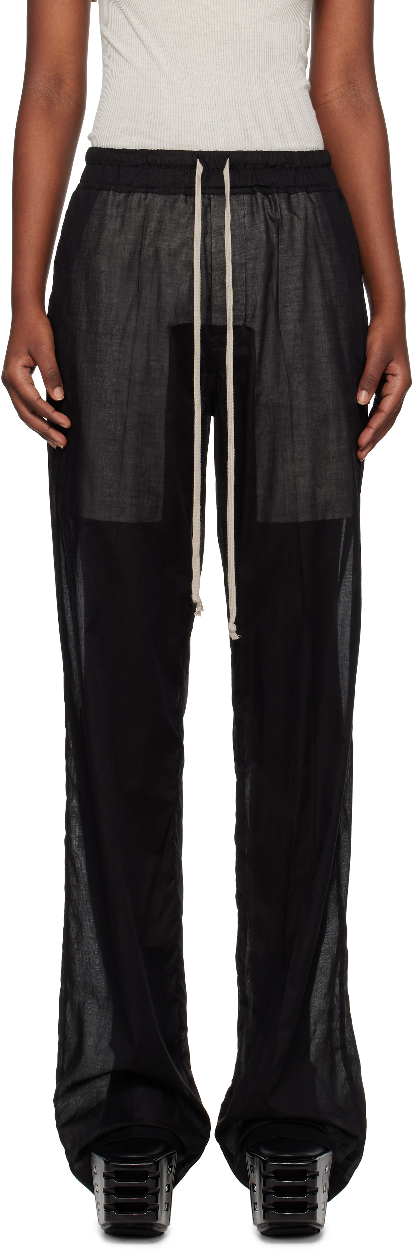 Rick Owens Black Hollywood Dietrich Drawstring Lounge Pants