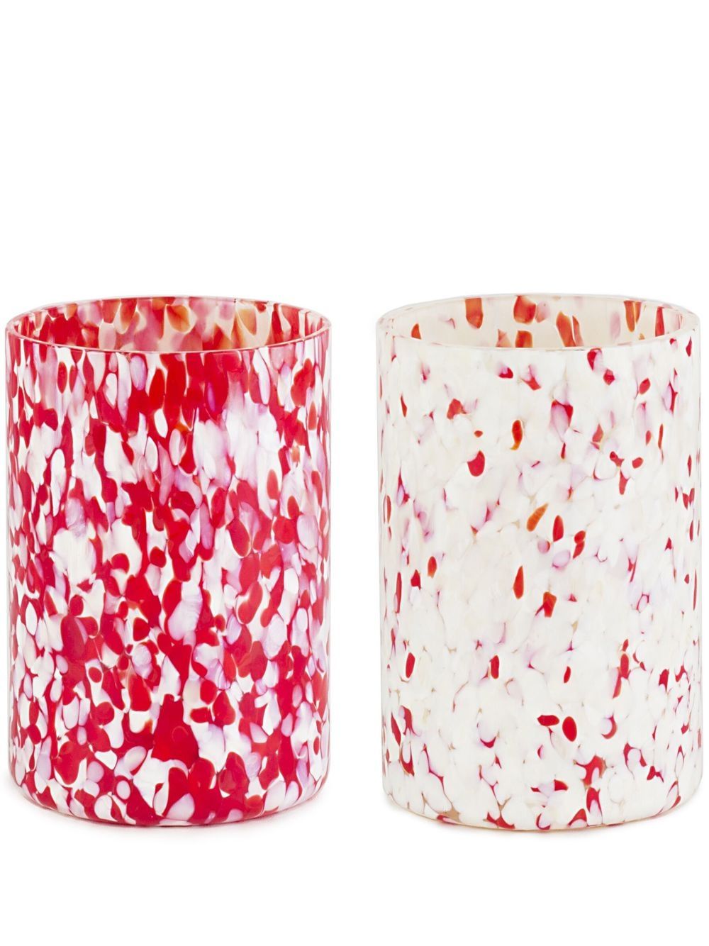 Macchia Murano glass set of two tumblers - Red