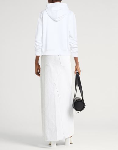 Woman Sweatshirt White Size M Cotton, Elastane
