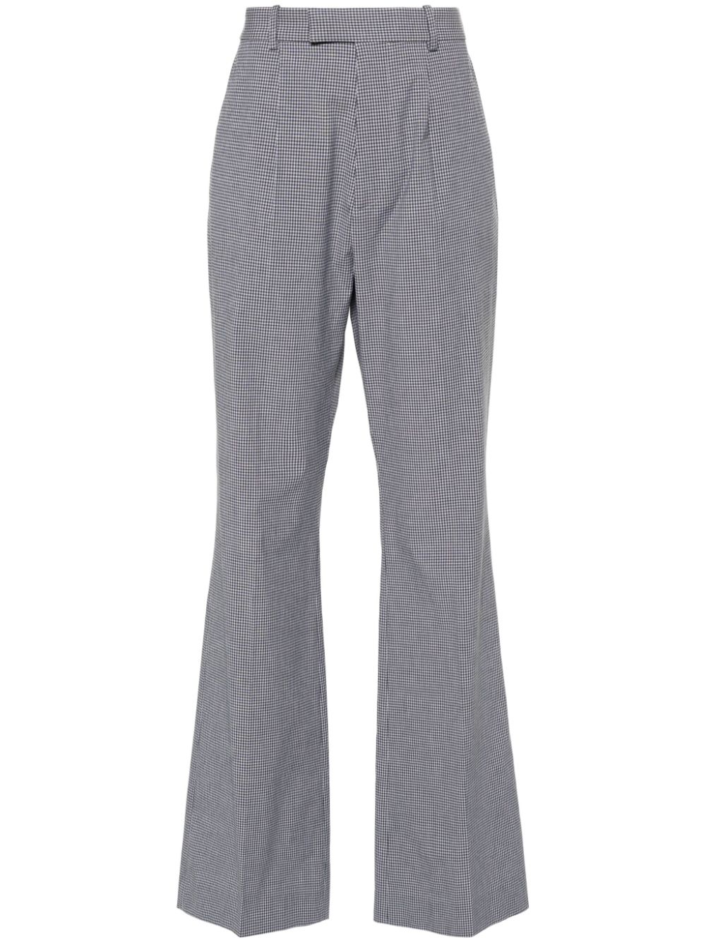 Ray Prince of Wales-print flared trousers - Grey