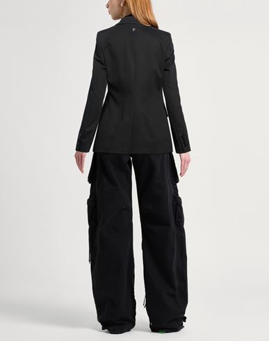 Woman Blazer Black Size 2 Modal, Cotton, Elastane