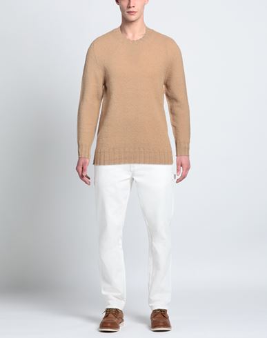 Man Sweater Beige Size 40 Wool