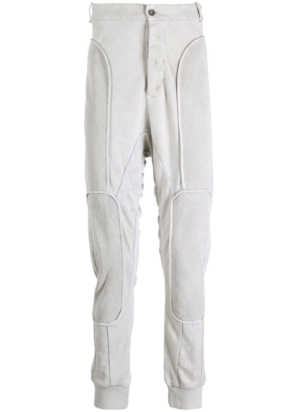 Panelled drop-crotch cotton trousers - Grey