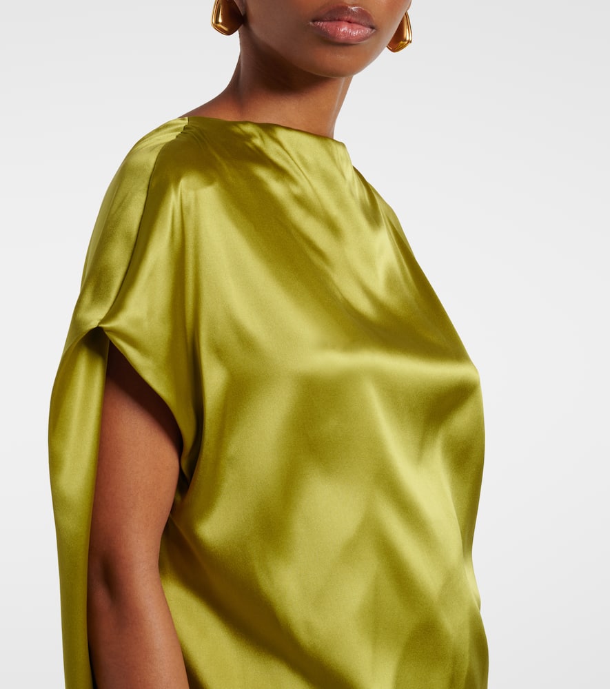 Silk-blend satin gown