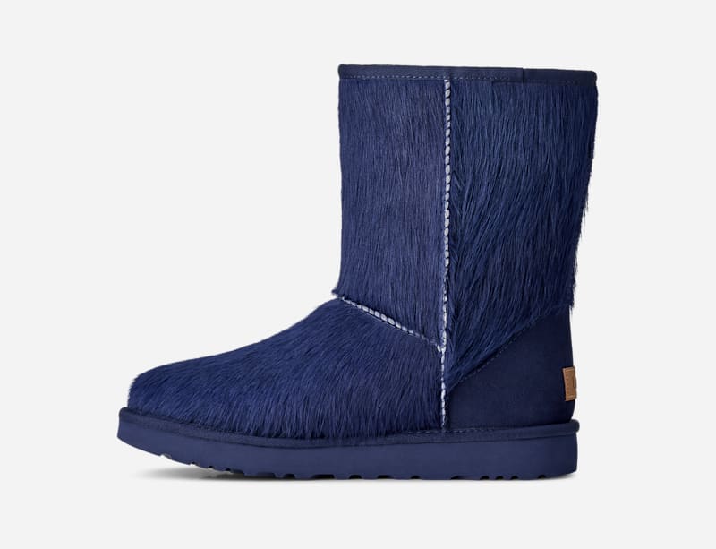 ® Women's Classic Short Calf Hair Classic Boots in High-Voltage Blue