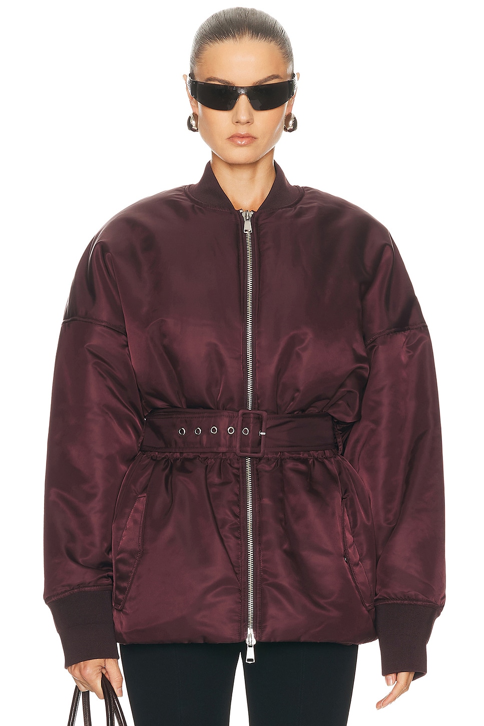 Ronny Kobo Norell Jacket in Cabernet - Wine. XS also in L