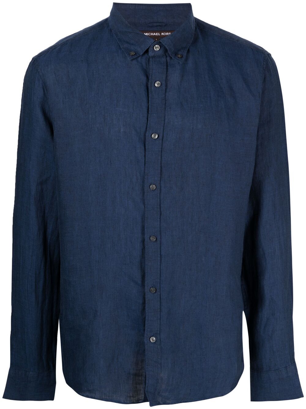 Button-down linen shirt - Blue