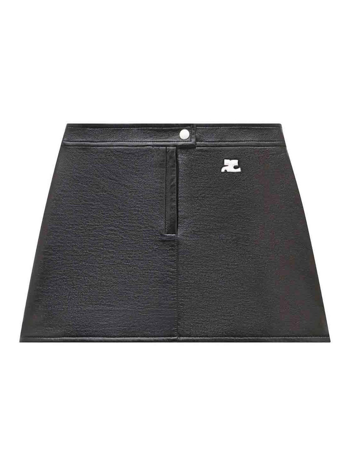 Iconic vinyl mini skirt