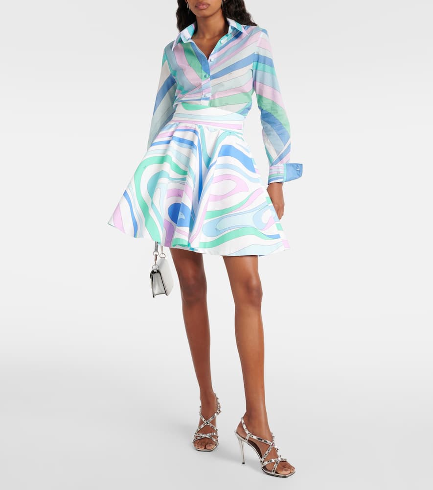Pucci Marmo cotton poplin miniskirt