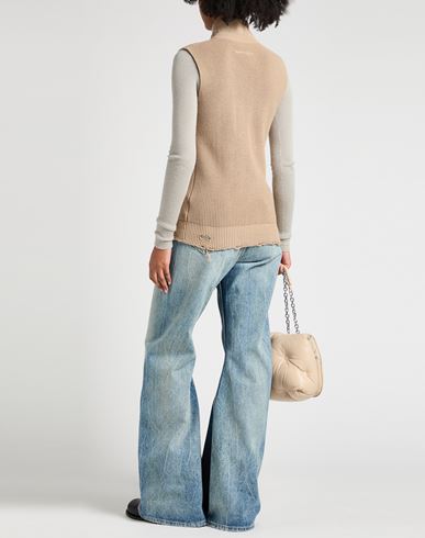 Woman Cardigan Sand Size L Cotton