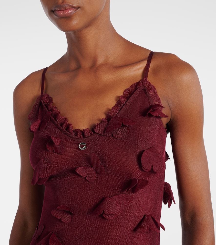Butterflies Techno embroidered midi dress