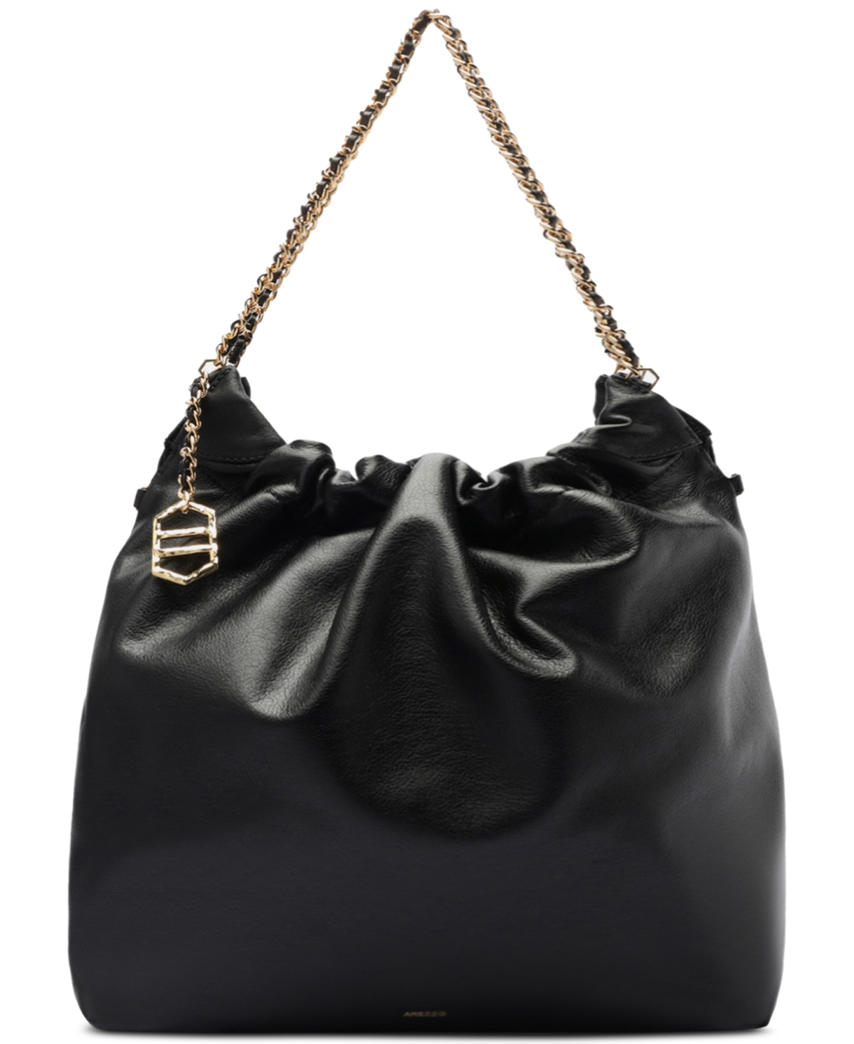 Elizabeth Extra Large Leather Bucket Handbag - Black