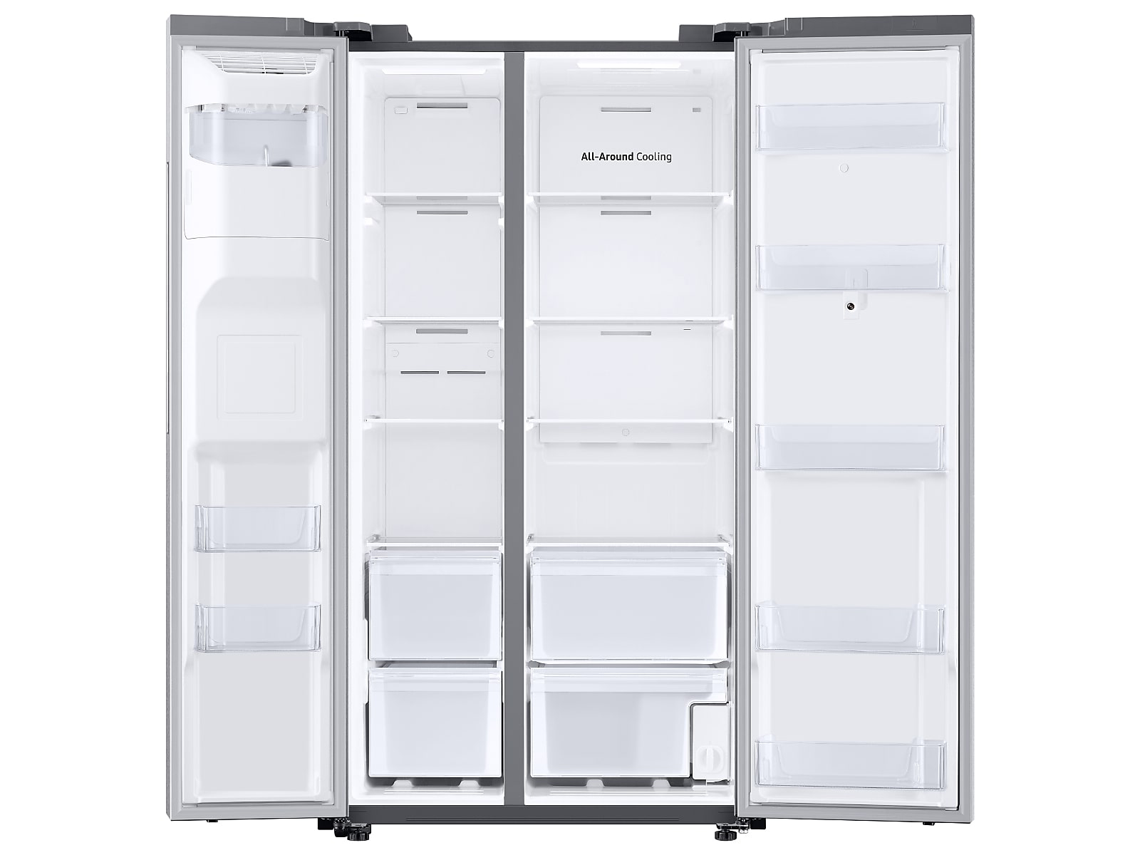 22 cu. ft. Counter Depth Side-by-Side Refrigerator with Touch Screen Family Hub™ in Silver(RS22T5561SR/AA)