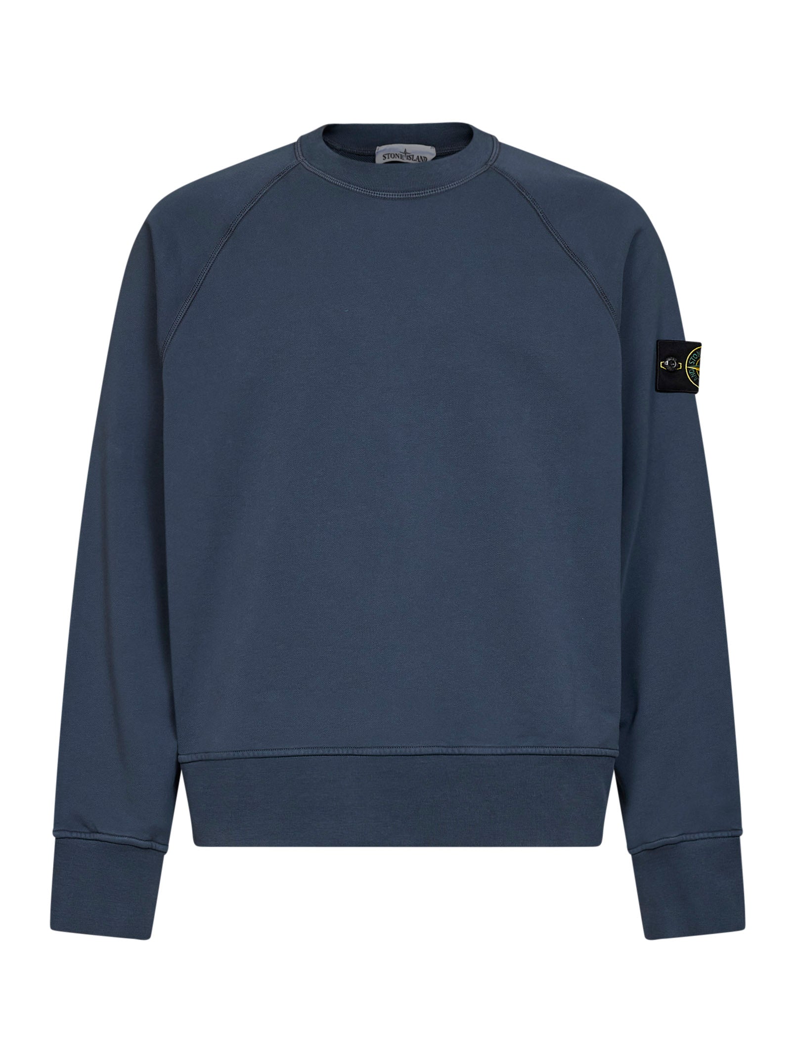 Raglan-Sleeve Cotton Sweatshirt — Blue