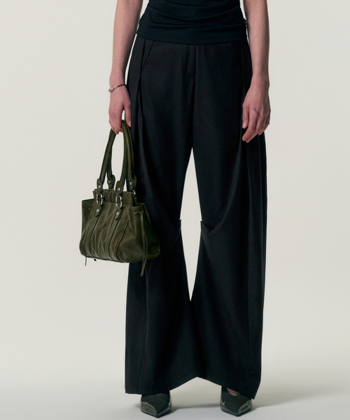 Soft-Curve Wide Pants_BLACK