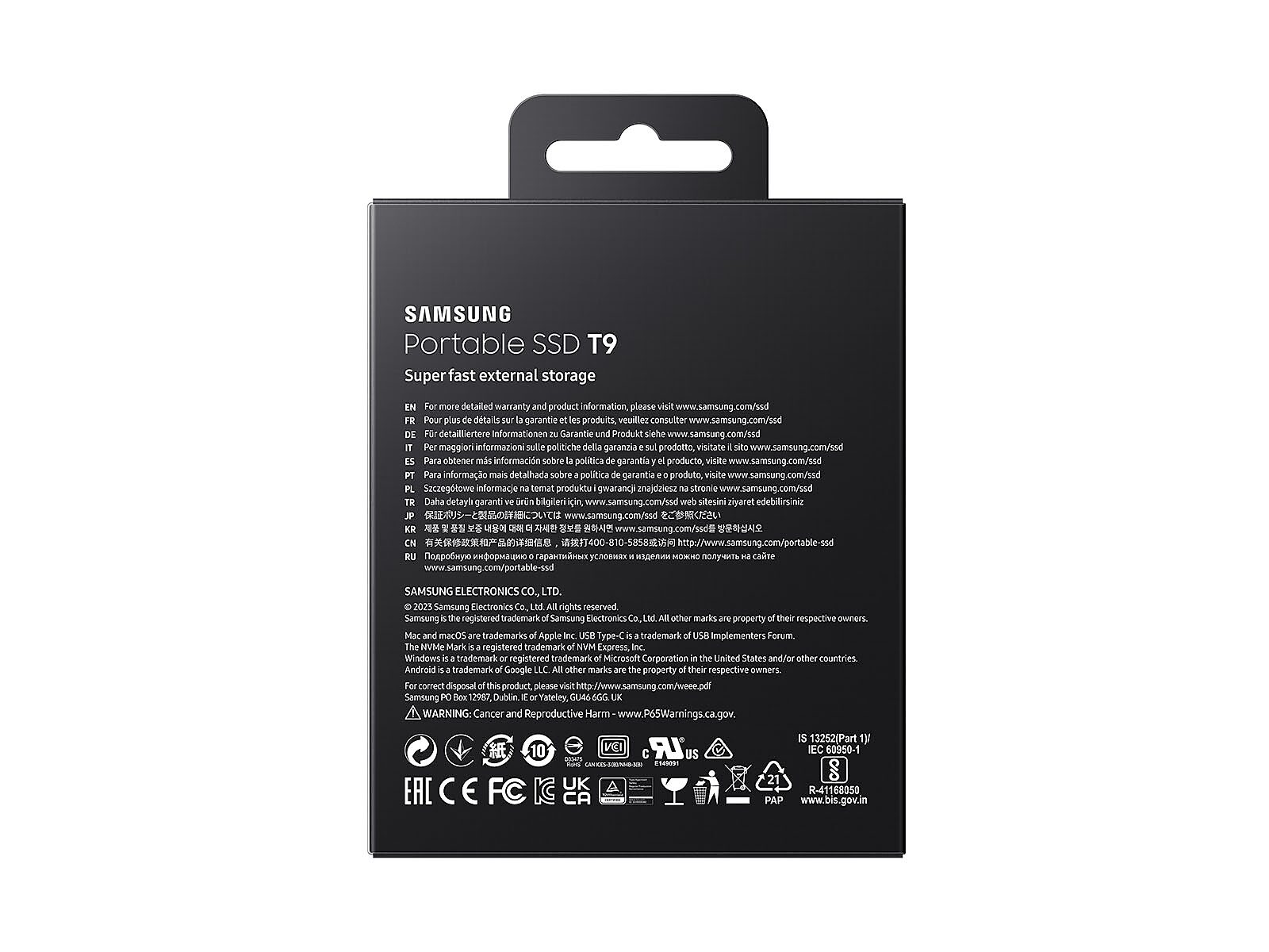 Portable SSD T9 USB 3.2 Gen2x2 4TB ( in Black)(MU-PG4T0B/AM)