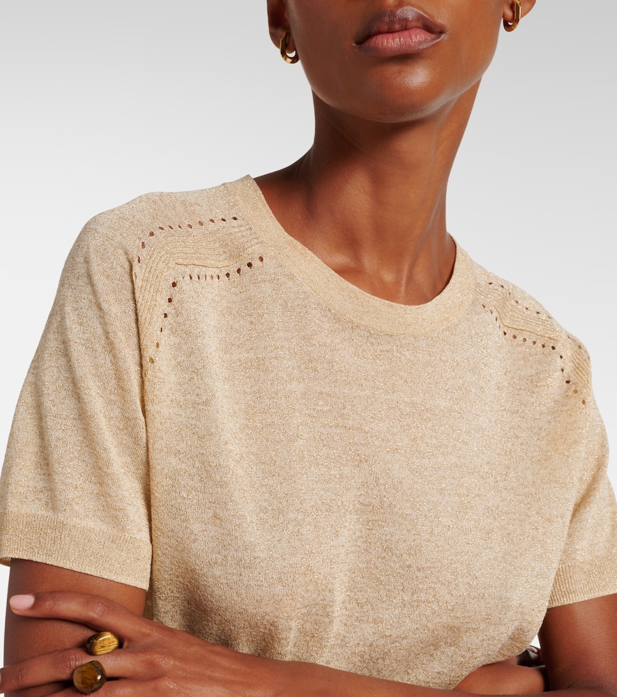 Lille knitted lamé top