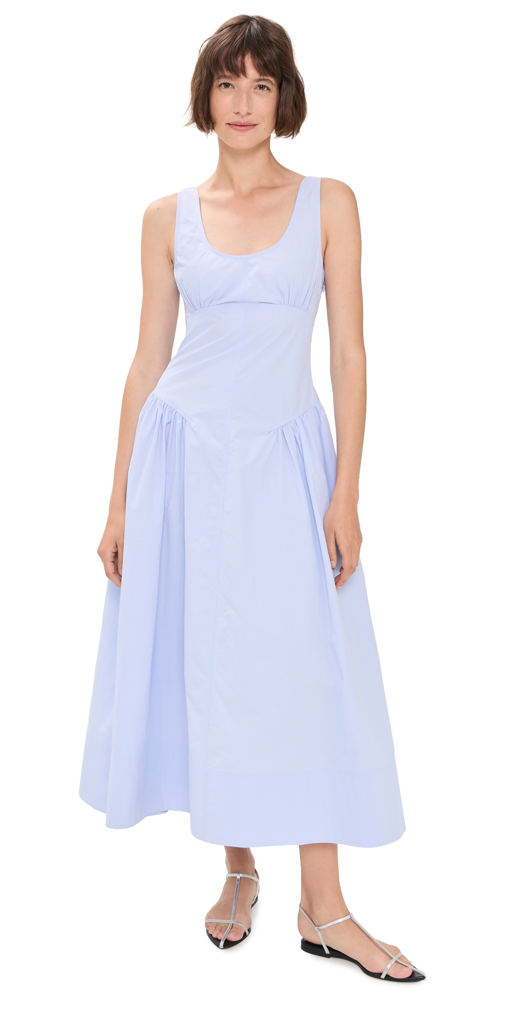 Kendall Dress in Tech Cotton Sky