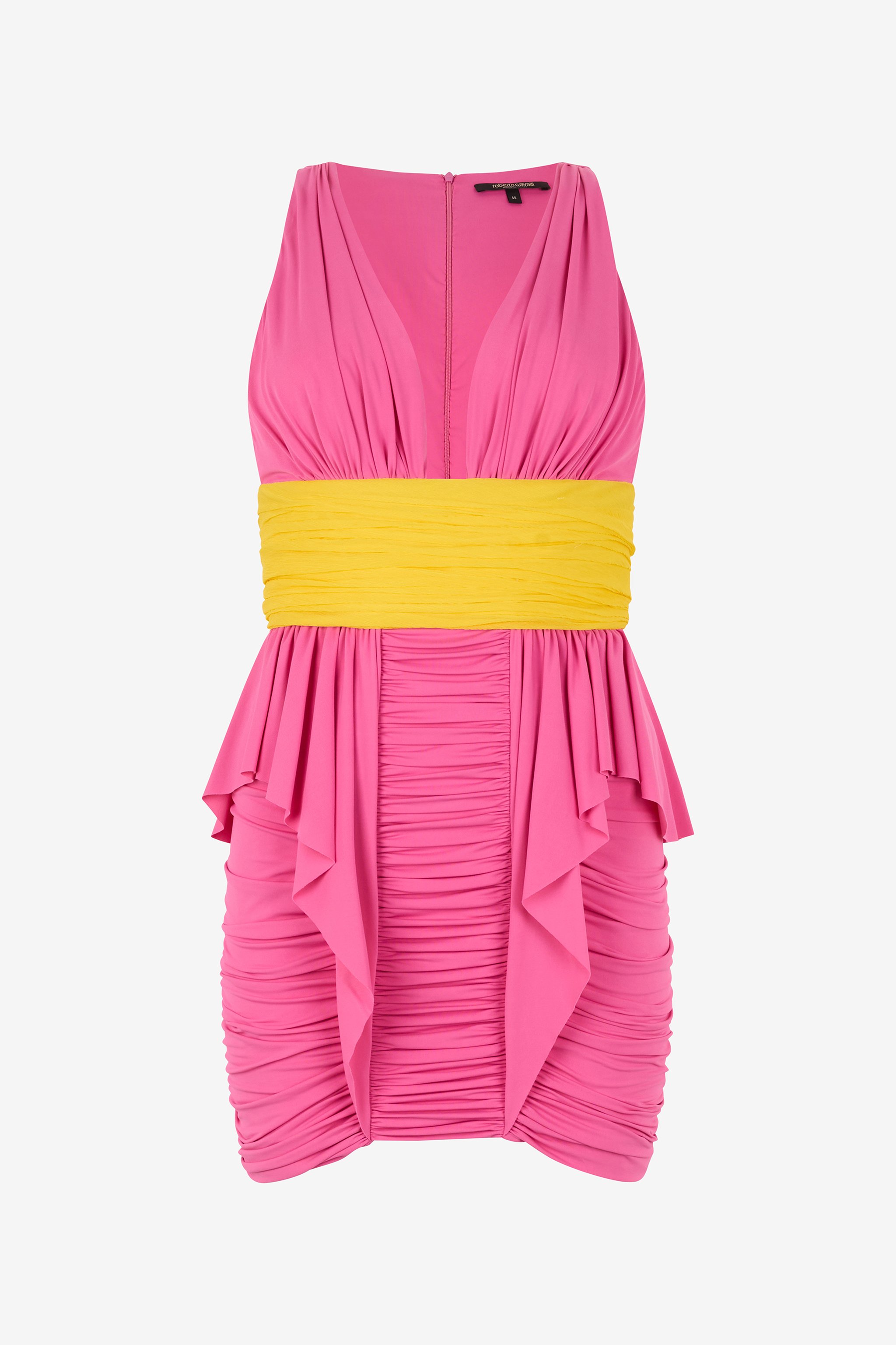 Two-tone Draped Dress