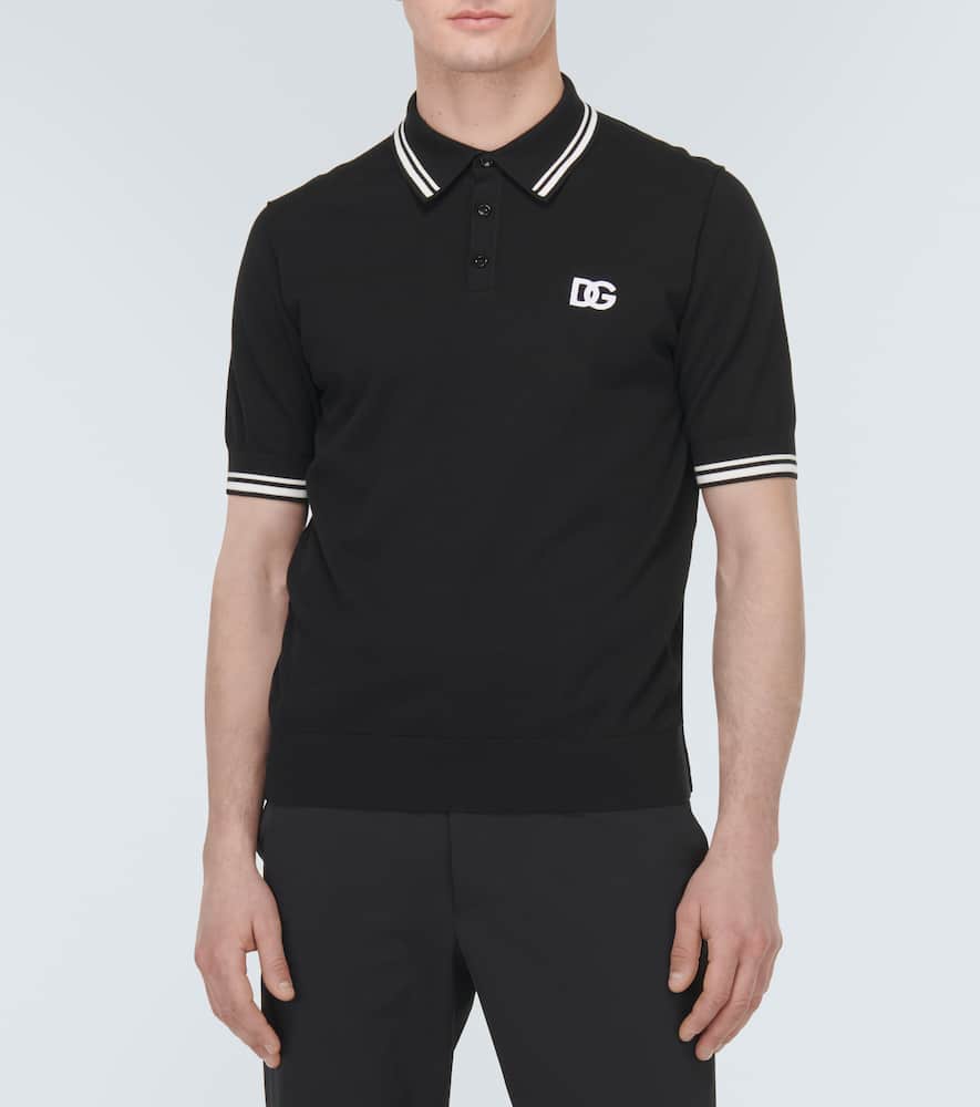 Logo cotton piqué polo shirt