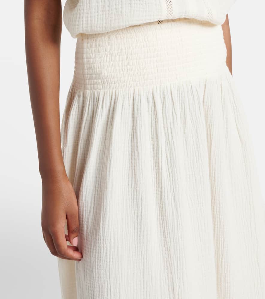 Mazie cotton gauze midi skirt