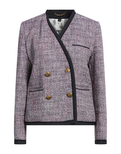 Woman Jacket Navy Size 4 Cotton, Polyester, Acrylic, Synthetic fibers, Elastane