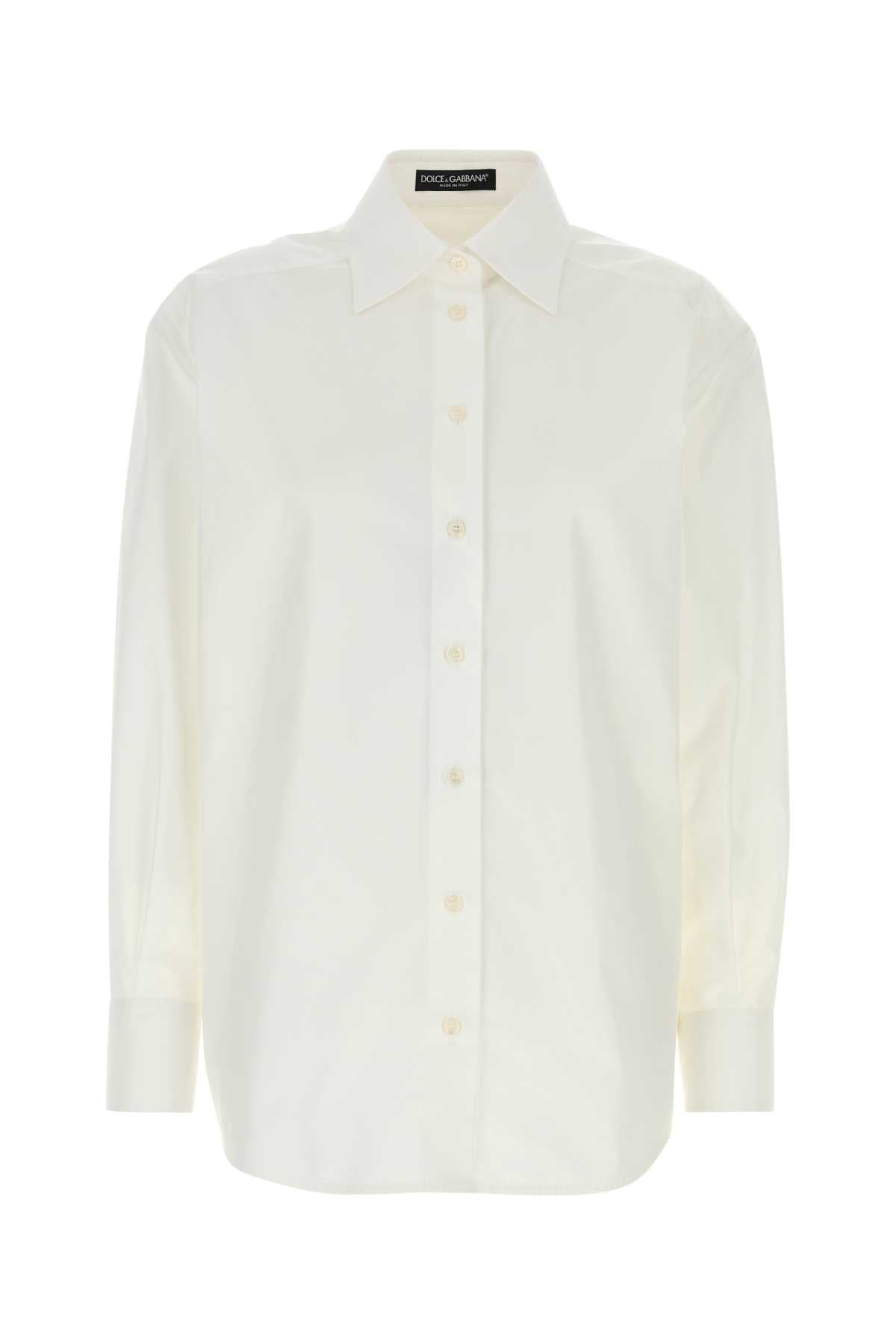 Cotton Button-Down Shirt — White