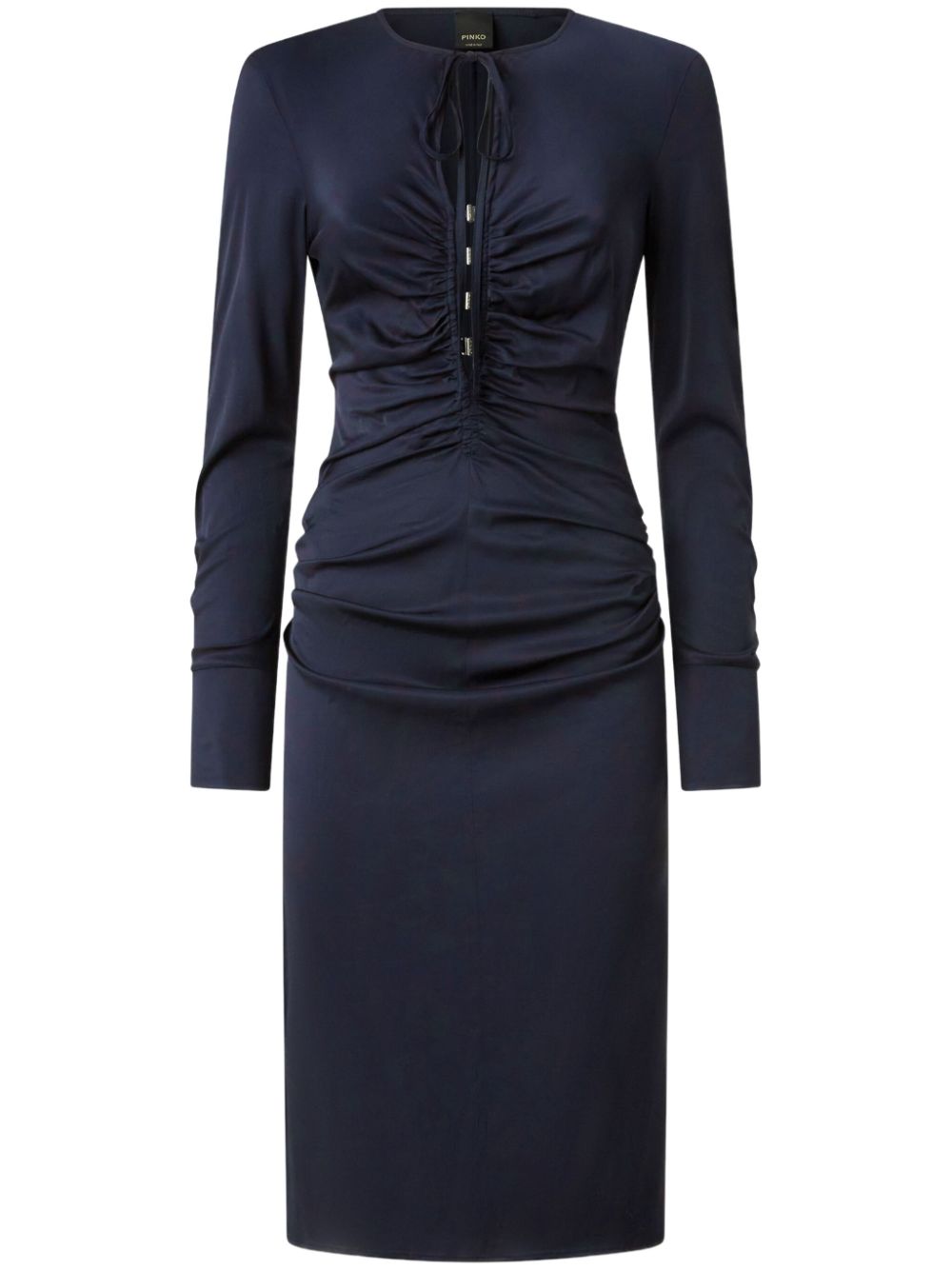 Ruched midi dress - Blue