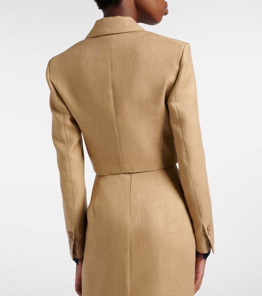 Buono cropped linen blazer