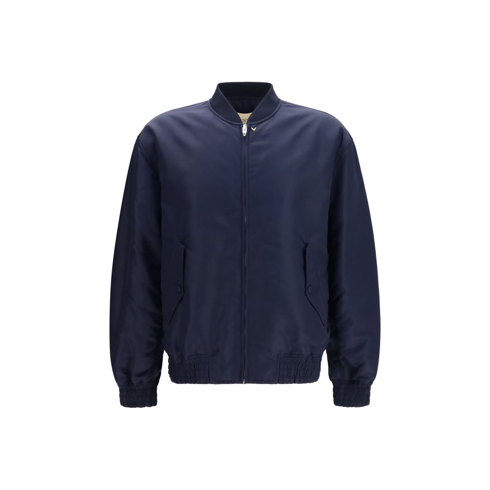 Polyamide Bomber Jacket — Navy