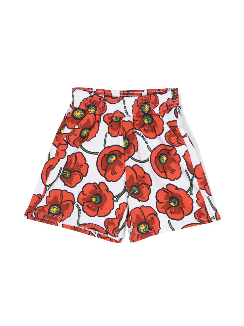 Floral-print shorts - White