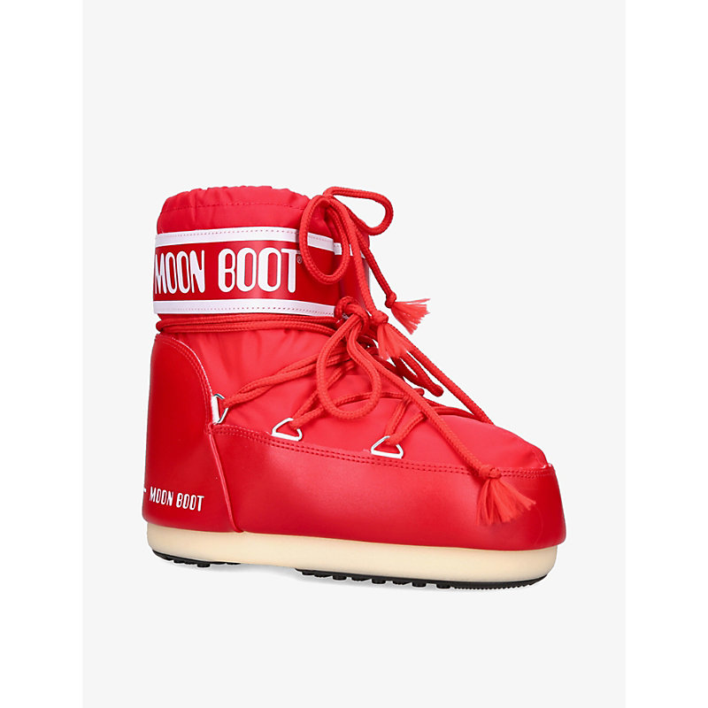 Womens Red Icon Low 2 Lace-up Nylon Ankle Snow Boots
