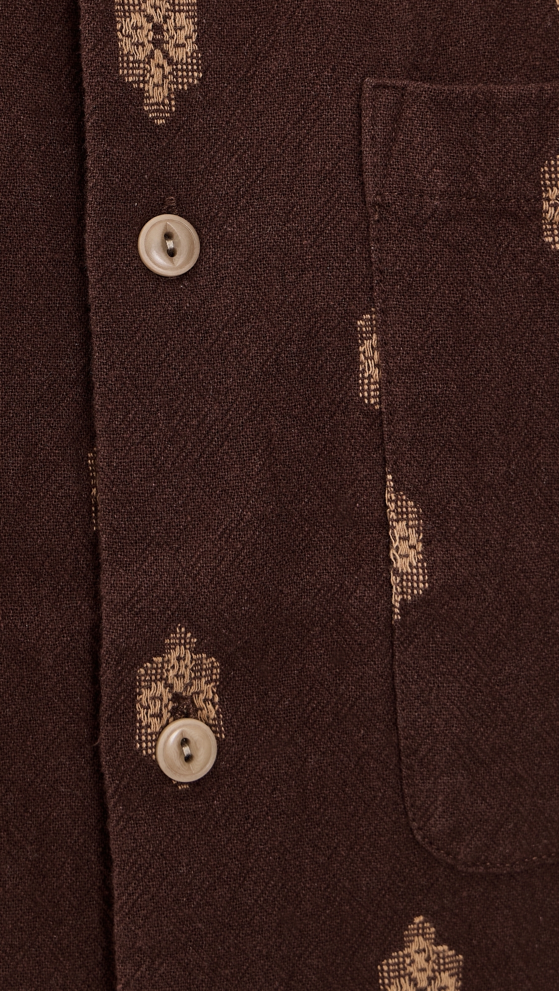Button Up Shirt Brown Multi