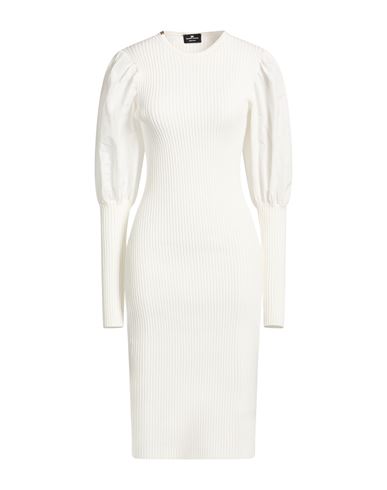 Woman Midi dress White Size 8 Viscose, Polyester