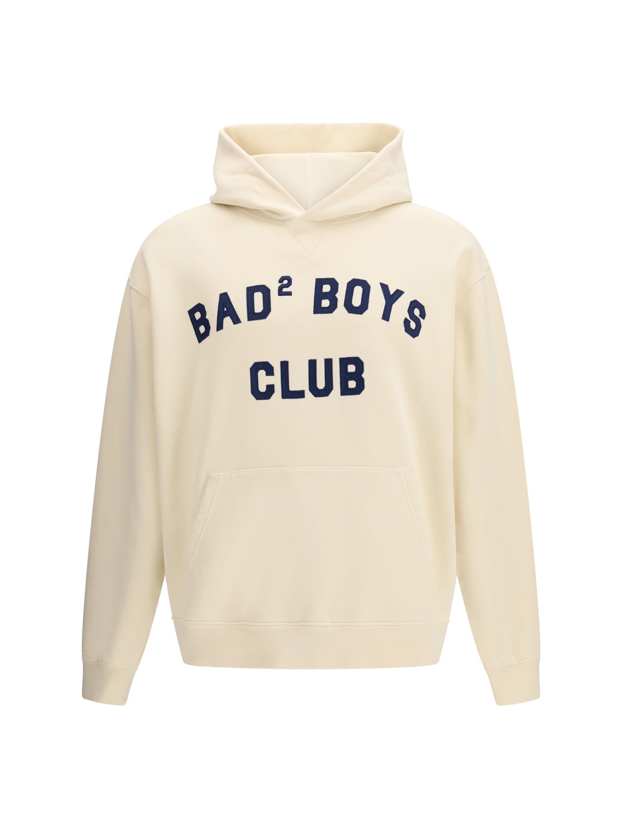 Embroidered Logo Hoodie — Beige