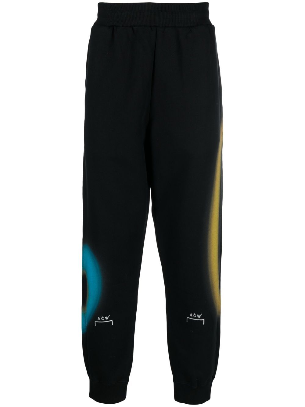 Graphic-print track pants - Black