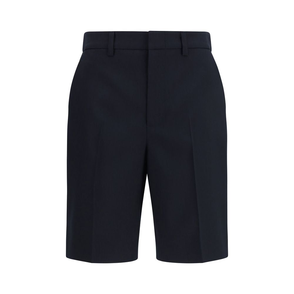 Cotton Bermuda Shorts — Black