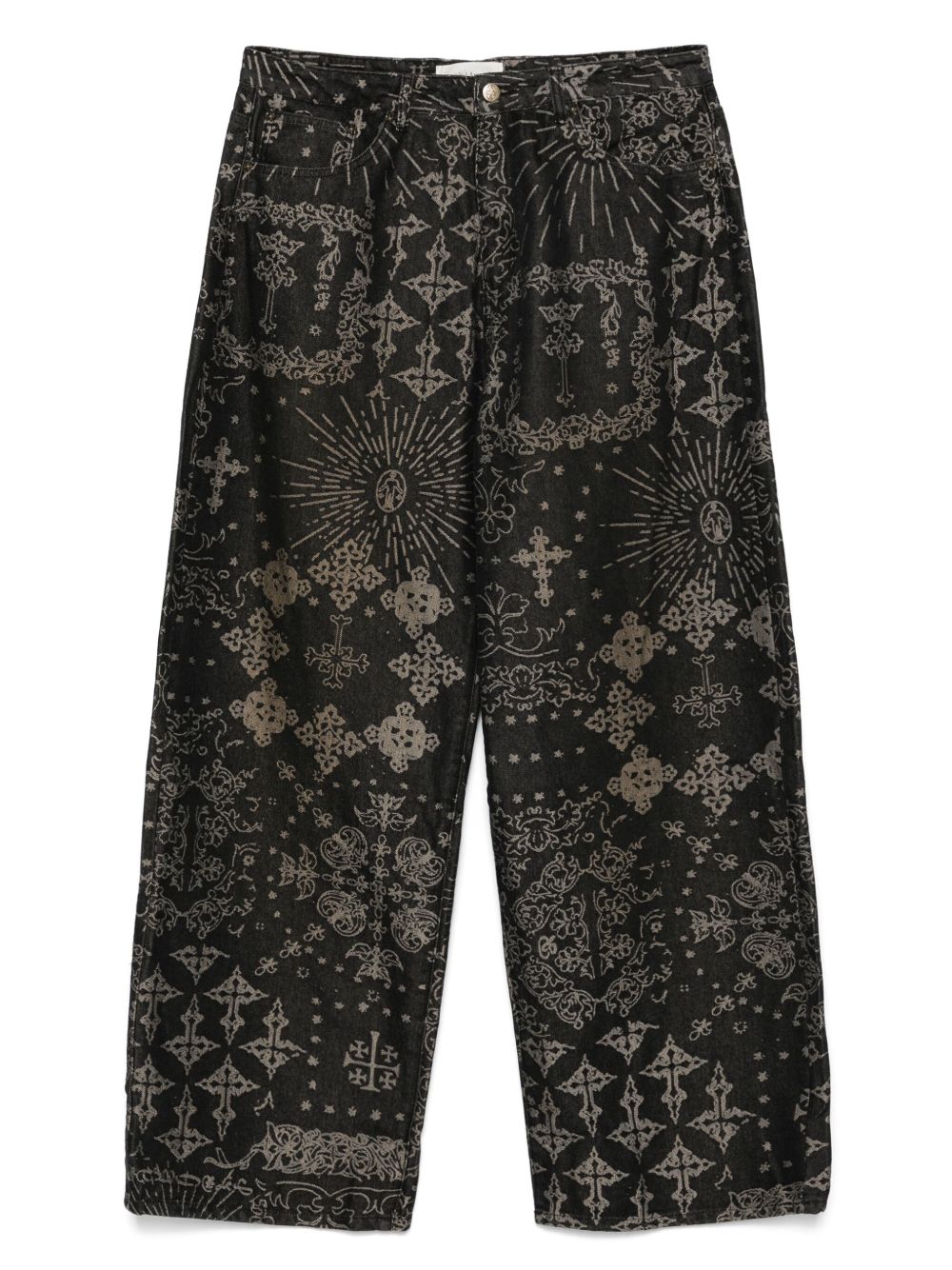 UNTITLED ARTWORKS jacquard jeans - Black