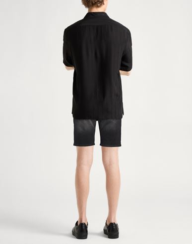 Man Denim shorts Black Size 28 Cotton, Elastane