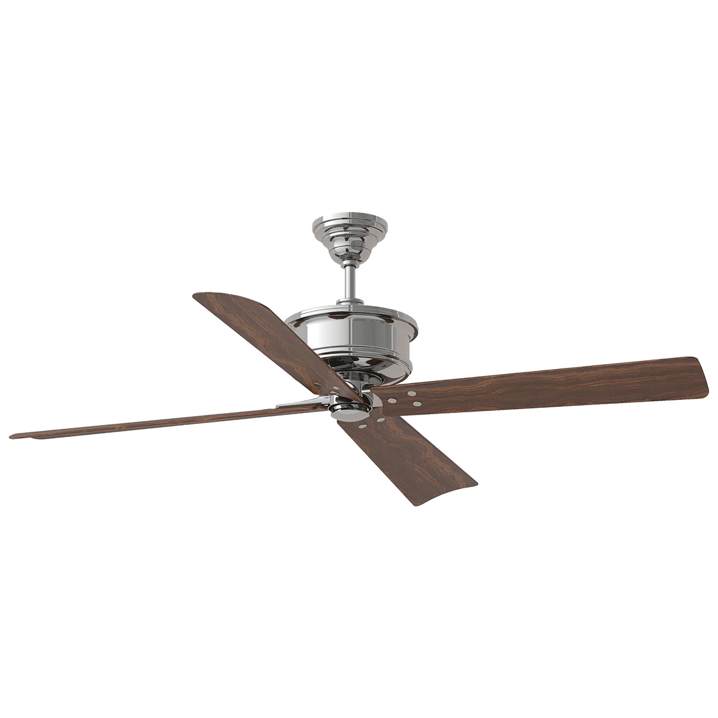 Polished Nickel 56" Ceiling Fan from the Subway Collection