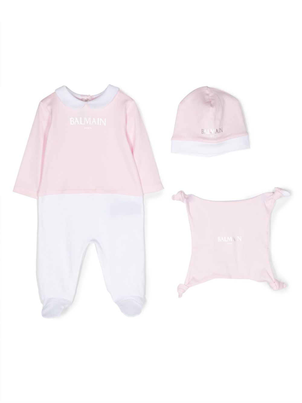 Logo-print babygrow gift set - Pink