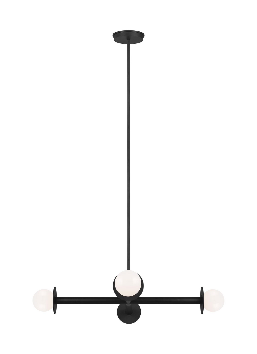 Visual Comfort Studio Nodes 4-Light Chandelier in Midnight Black by Kelly Wearstler