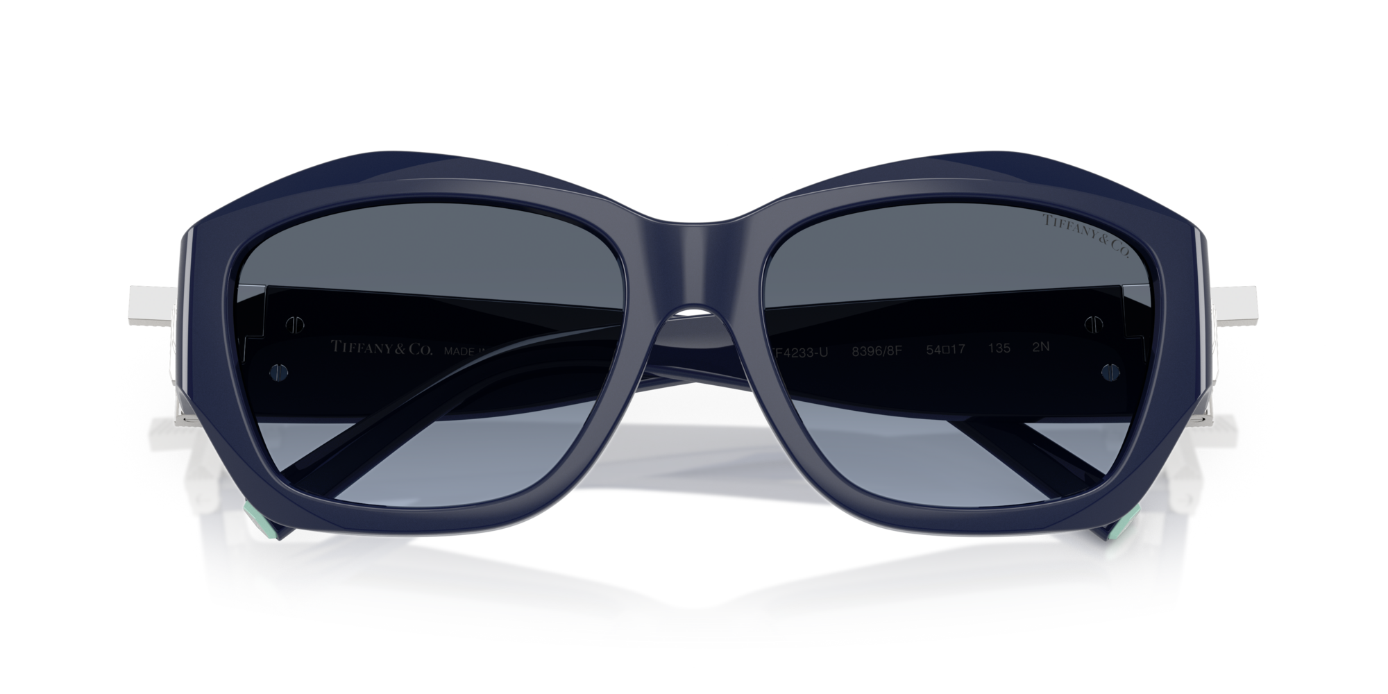 Tiffany Vrouw Tiffany TF4233U 83968F Zonnebrillen Geïnjecteerd Blauw Kussen Normaal Genuanceerd