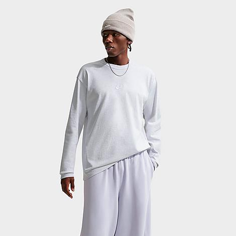 Men's Sportswear Premium Essentials Futura Long-Sleeve T-Shirt in Birch Heather