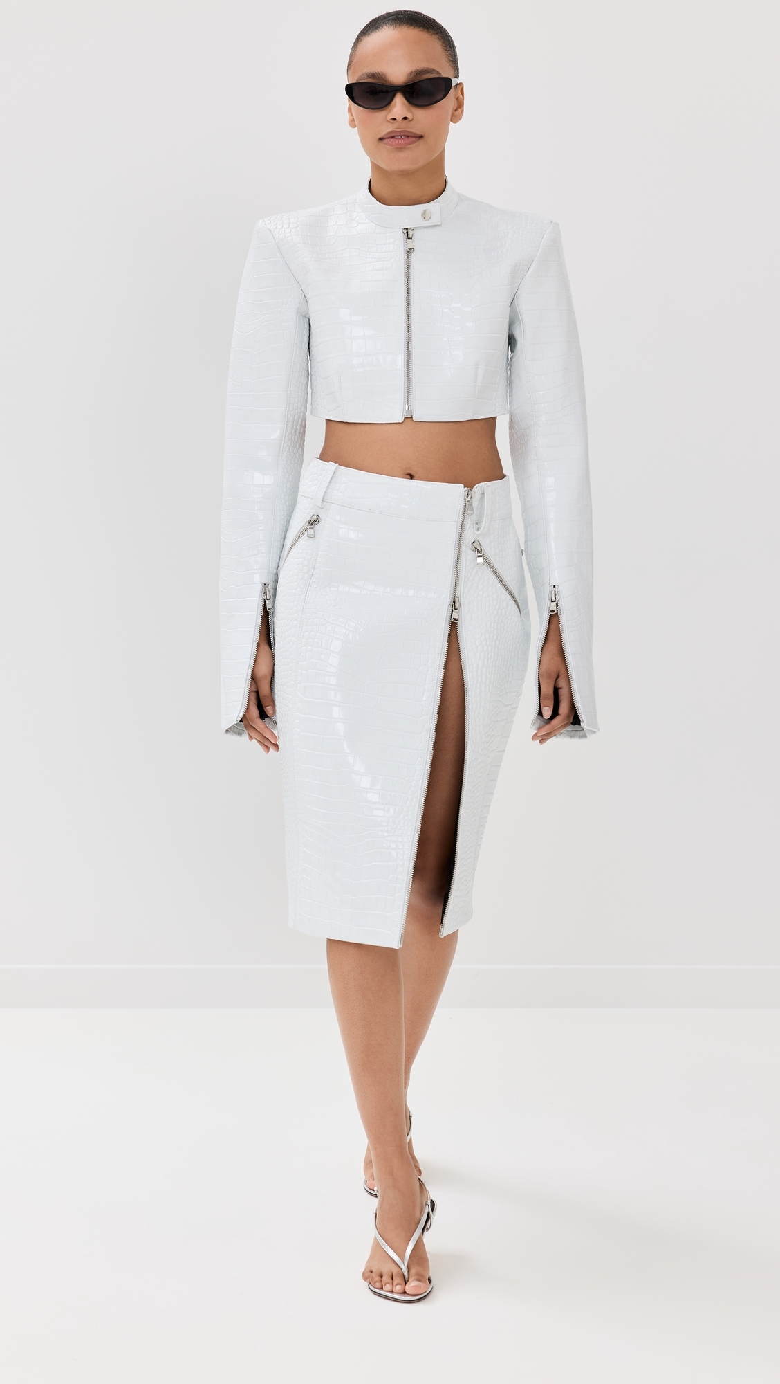 Cropped Jacket White