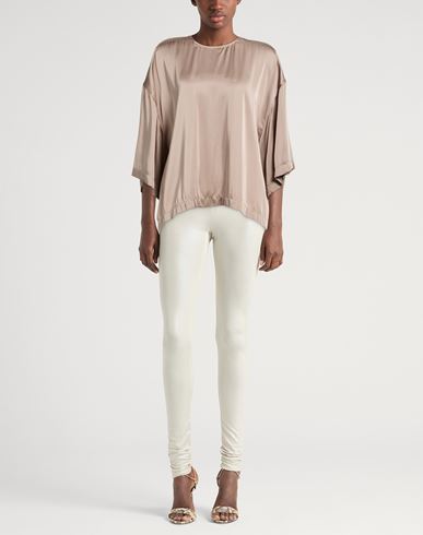 Woman Top Taupe Size 4 Acetate, Viscose