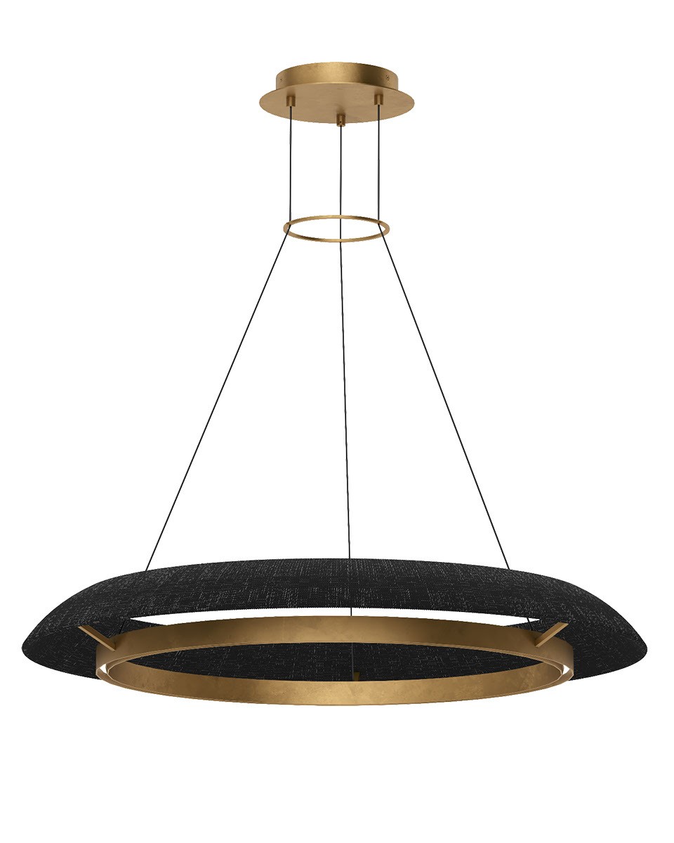 Hand Rubbed Antique Brass LED Chandelier from the Noa Collection