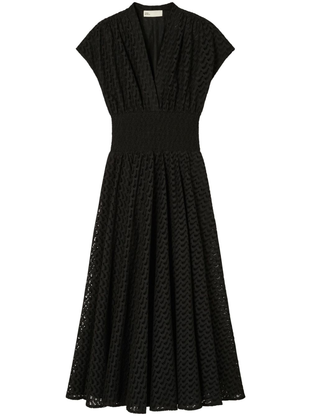 Embroidered cotton dress - Black
